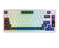 Klawiatura RAMPAGE Quell Pro mechaniczna Ekran, Gasket, Hot-Swap 2,4G + BT QUELLPRO-WHITE